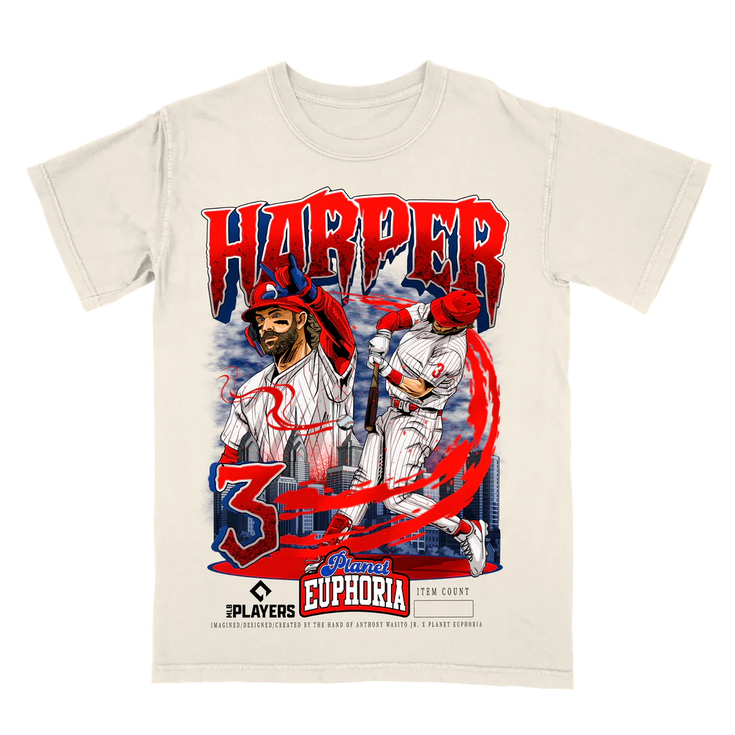Hand-drawn Bryce Harper graphic tee