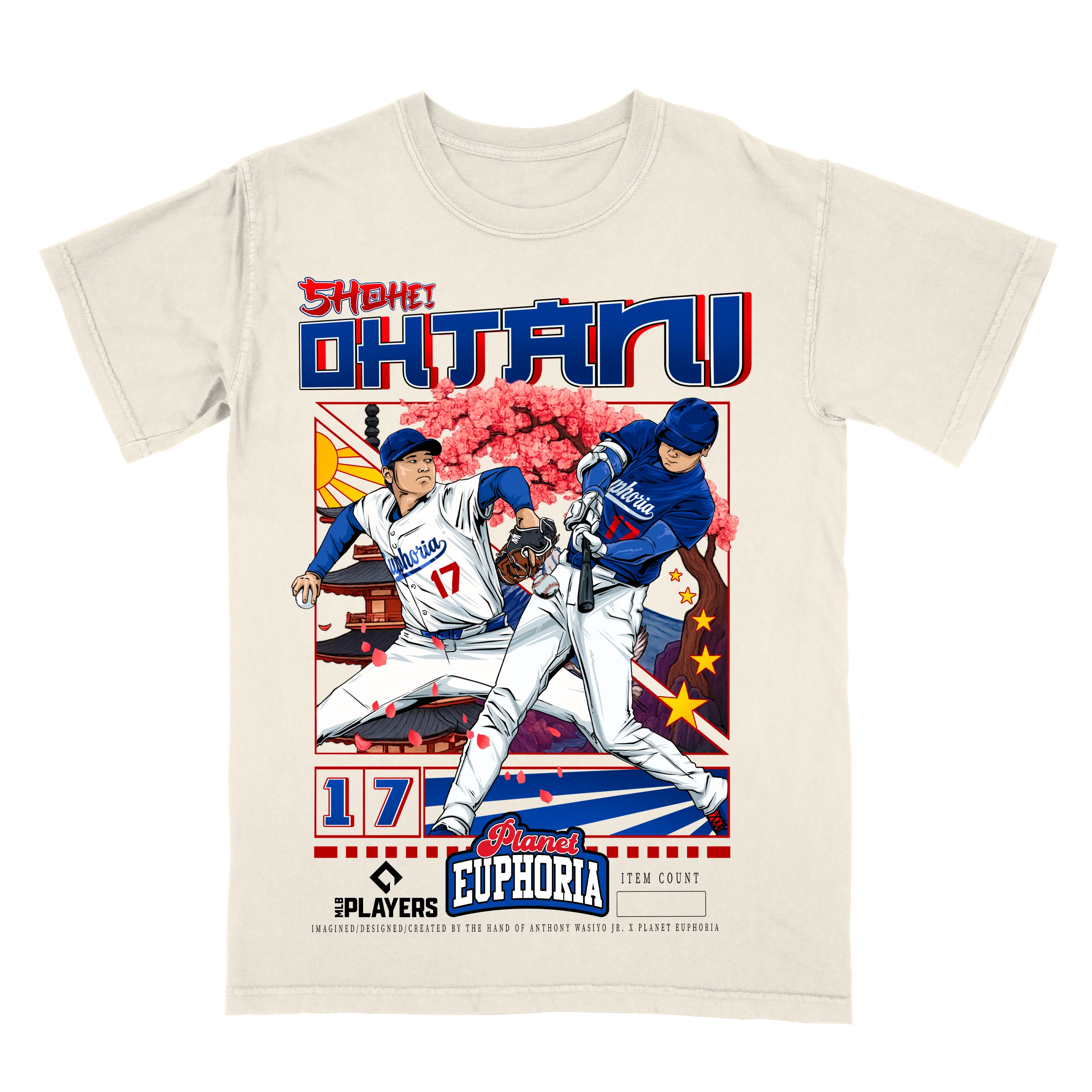 Hand-drawn Shohei Ohtani graphic tee