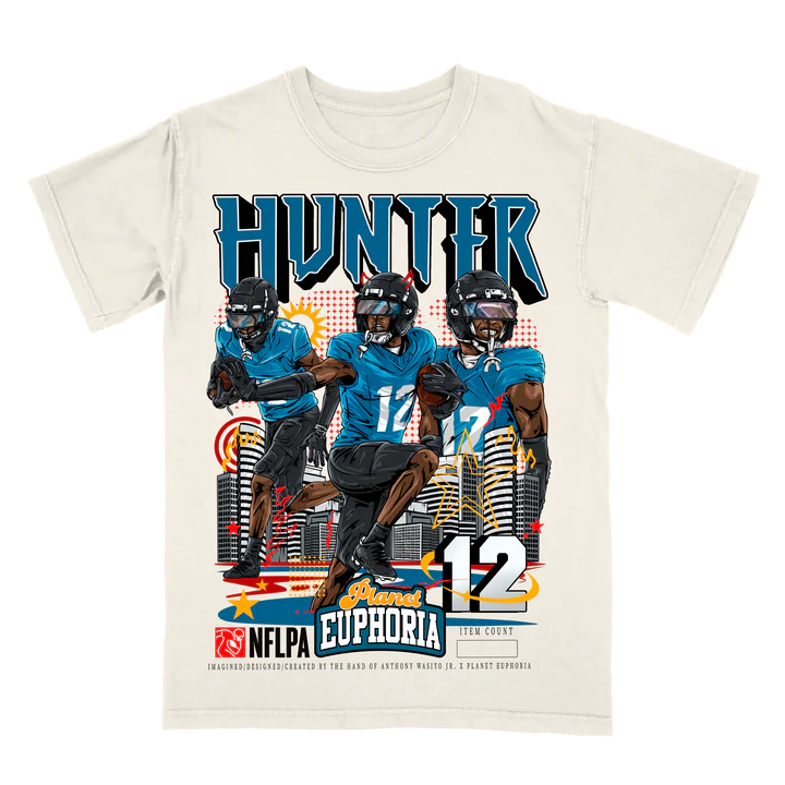 Hand-drawn Travis Hunter graphic tee