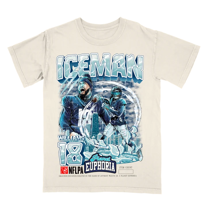 Hand-drawn Caleb Williams V3 limited edition graphic tee, Chicago football