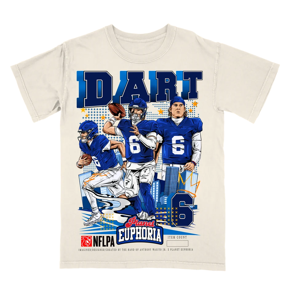 Hand-drawn Jaxson Dart limited edition graphic tee, off-white